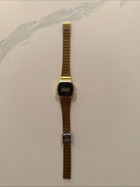 Casio Gold Digital Watch with Black Display